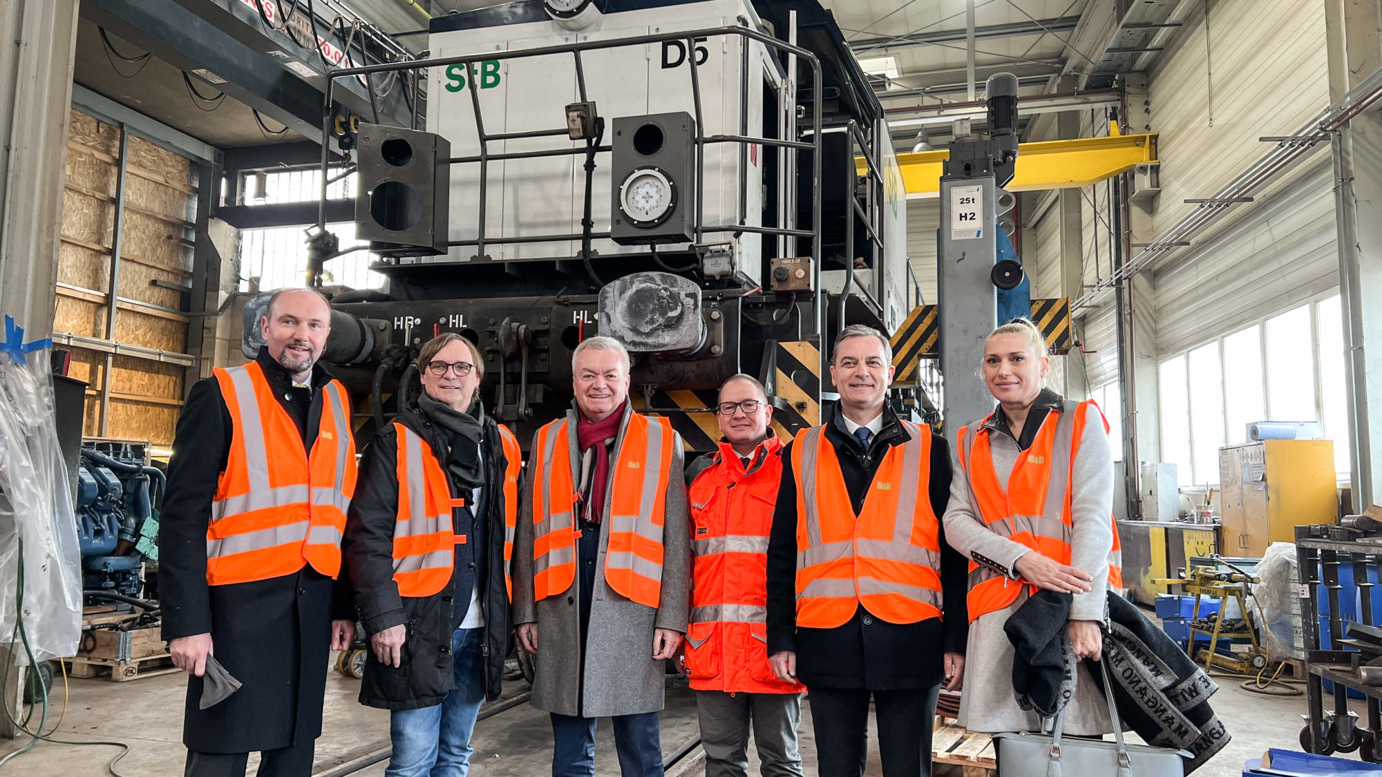 StB-GF Werner Hecking, Weiz-Bgm. Erwin Eggenreich, LH-Stv. Anton Lang, StB-Direktor Ronald Kiss, LAbg. Wolfgang Dolesch, Regional-GF Amela Hirzberger (v.l)