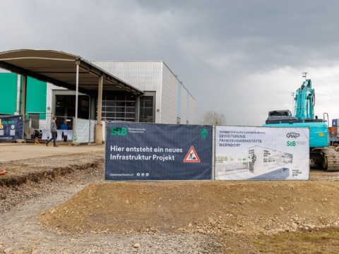 Spatenstich Erweiterung Fahrzeugwerkstätte am Cargo Terminal Graz